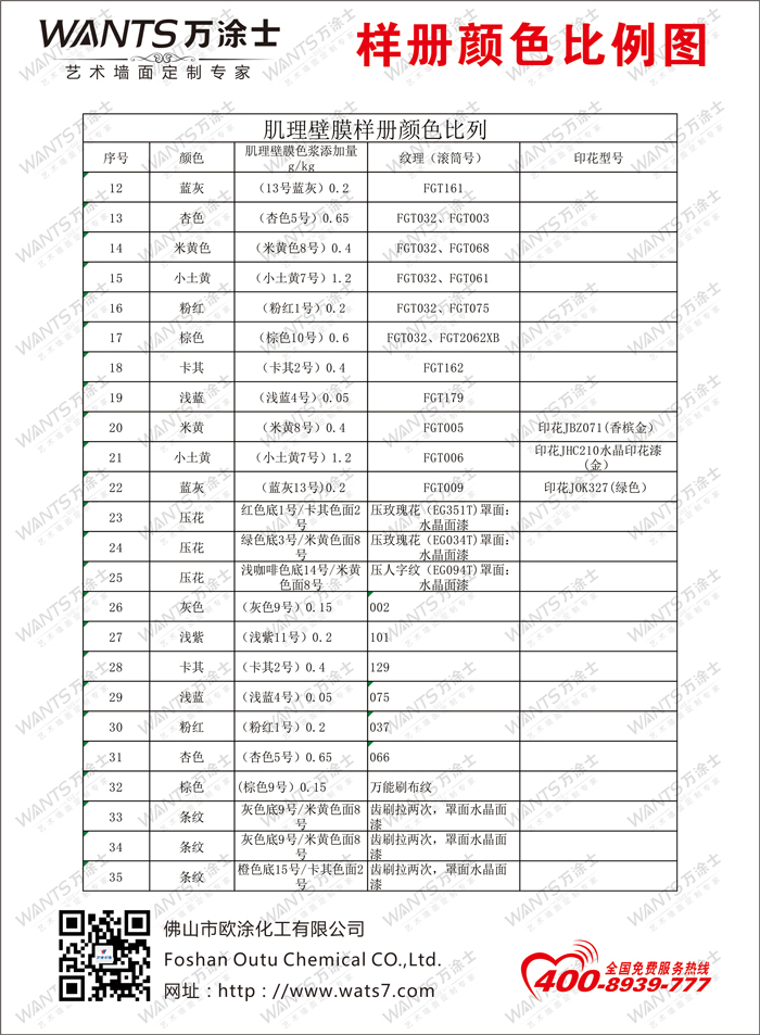肌理壁膜颜色比例二维码
